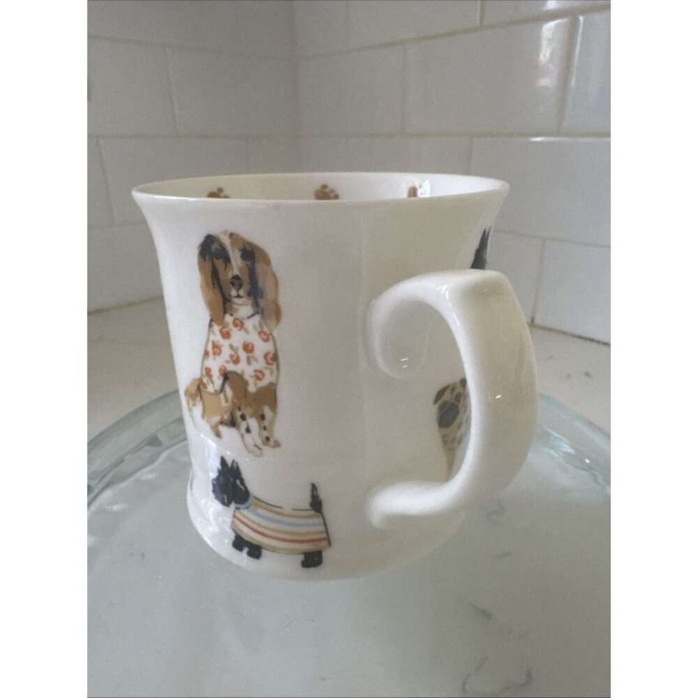 Cooksmart Fine China England 16oz Cute Dogs w/Sweaters & Bandanas Coffee Tea Cup - Picture 4 of 12